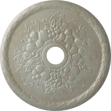 Ekena Millwork Grape Ceiling Medallion (Fits Canopies up to 3 5/8"), 22 5/8"OD x 3 5/8"ID x 5/8"P, Flash Gold CM22GRFLS